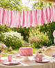 dodatki - różne Różowa Girlanda na baby shower, urodziny -wstążki na sznurku - 1m 4
