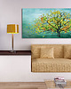 obrazy Obraz na płótnie Drzewo w turkusie 150x60cm 1