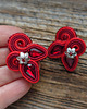 kolczyki soutache Czerwone kolczyki soutache 4