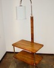lampy podłogowe Lampa podłogowa Art Deco z lat 50. z forniru orzechowego i kloszem ze szkła 8