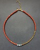 chokery Naszyjnik choker ROOTS jaspis czerwony, prasiolit, hematyt 1