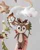 karuzele i girlandy do łóżeczka Leśna karuzela handmade, lisek, jelonek i jeż, księżyc i chmurki 3