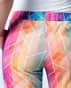 spodnie dresowe damskie Spodnie damskie Vibrant Rainbow proste wielokolorowe z dresówki 3