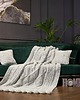 koce i narzuty Ręcznie robiony pled z pomponami 130x195 cm, koc na łóżko i sofę 4