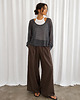 bluzki z długim rękawem damskie Long layered grey 2