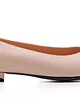 baleriny damskie Baleriny Skórzane  beżowye   (6701) 2