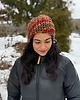 czapki damskie Kolorowa duża czapka beanie z wełną i alpaką 1