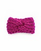 czapki damskie Różowa opaska turban z grubej wełny peruwiańskiej Magenta Vibe 1