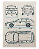 grafiki i ilustracje WYDRUK NA TEKTURZE 30X40 cm Alfa Romeo 159 kombi 1