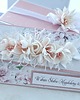 kartki scrapbooking Kartka ślubna pudrowy róż z torebką 1