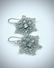 kolczyki szklane Kolczyki śnieżynki koronka frywolitka 095 3