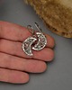 kolczyki wire wrapping Kolczyki księżyce kryształ górski wire wrapping 3