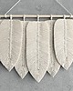 makramy Makrama Liście XL Kremowa Ecru Ozdoba Ścienna Boho Scandi 70 cm 7