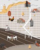 naklejki ścienne do pokoju dziecka Naklejka Mapa polski beżowa 150x100cm 1