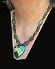 korale Elegancki naszyjnik z labradorytu z cudnie mieniącym się sercem handmade 4
