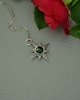 wisiory Mały wisiorek róża wiatrów zielony onyks wire wrapping 3