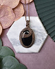 wisiory Miedziany wisiorek wire wrapping z czarnym onyksem #441 1