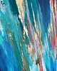 obrazy Kolorowy obraz abstrakcyjny "Rainbow" 70x140 cm - ręcznie malowany 4