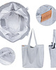 torby na ramię Lazy bag torba jasnoszara na zamek / vegan / eco 2