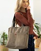 torby na ramię Torba NA LAPTOP Shopper w kolorze taupe z nubuku tapicerskiego 1