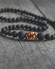 biżuteria męska S A L E :naszyjnik MĘSKI :: black & brown LAVA 3