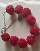 bransoletki - inne Realistyczna bransoletka malinowa z glinki polimerowej, handmade 3