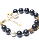 bransoletki z kamieni naturalnych Pearls /navy blue/ perły naturalne vol. 3 bransoletka 1