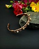 bransoletki wire wrapping Miedziana bransoleta mankietowa z cytrynem 6