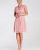 sukienki midi damskie Elegancka rozkloszowana sukienka koktajlowa midi bez rękawów z kopertowym dek 2