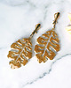 klipsy GOLDEN LEAFS,  UNIKATOWE  duże klipsy z żywicy 3