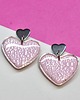kolczyki z masy plastycznej VALENTINE kolczyki różowe serca na walentynki 2