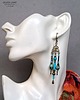 kolczyki z kamieniami Turkusowe kolczyki w stylu boho unikat handmade dla fanki turkusów PREZENT 7