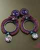 kolczyki soutache Długie błyszczące  kolczyki sutasz 2