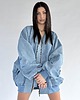 kurtki damskie Kurtka jeansowa typu bomber oversize denim light blue 6