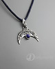 wisiory Mini lunula - srebro i lapis lazuli 4
