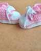 buty dziecięce Buciki niemowlęce szydełkowe dla dziewczynki. Ręczna robota. 1