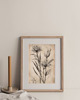 grafiki i ilustracje ZESTAW 3 PLAKATÓW beżowe botaniczne vintage 2