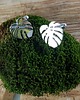 spinki do mankietów Srebrne spinki do mankietów Monstera liście 1