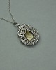 wisiory Wisiorek z cytrynem ze stali chirurgicznej wire wrapping cytryn 1
