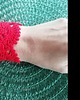 Akcesoria pozostałe Czerwona koronkowa bransoletka 1