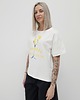 t-shirt damskie Bawełniany t-shirt o swobodnym kroju z modnym printem 2