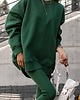 bluza bez kaptura damska Ocieplana bluza damska zielona OVERSIZE GREEN 1