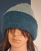 czapki damskie Czapka Fluffy z alpaki dwustronna  petrol - jasny morski 3