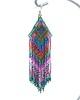 kolczyki - inne Indian green&pink 1