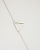 bransoletki - inne Rhodium Plated Triangle Bracelet  1