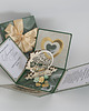 kartki scrapbooking 55 rocznica ślubu, szmaragdowe gody, exploding box, kartka 3d 2