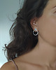 kolczyki pozłacane Kolczyki DOUBLE RINGS, srebro 925 pokryte 24K złotem 2
