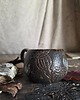 kubki Makówki, kubek sgraffito czarno czerwony, mak, jesień 2