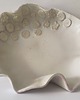 miski i misy Biało ceramiczna miska z kwiatami 1