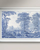 plakaty PLAKAT Toile de jouy, biało niebieska dekoracja, chinoiserie 2